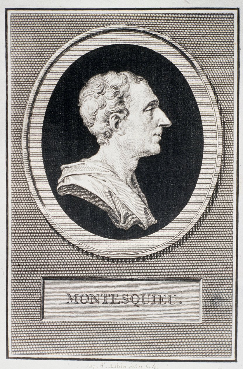 Charles Louis de Secondat, Baron de Montesquieu (1689-1755) - Augustin de Saint Aubin