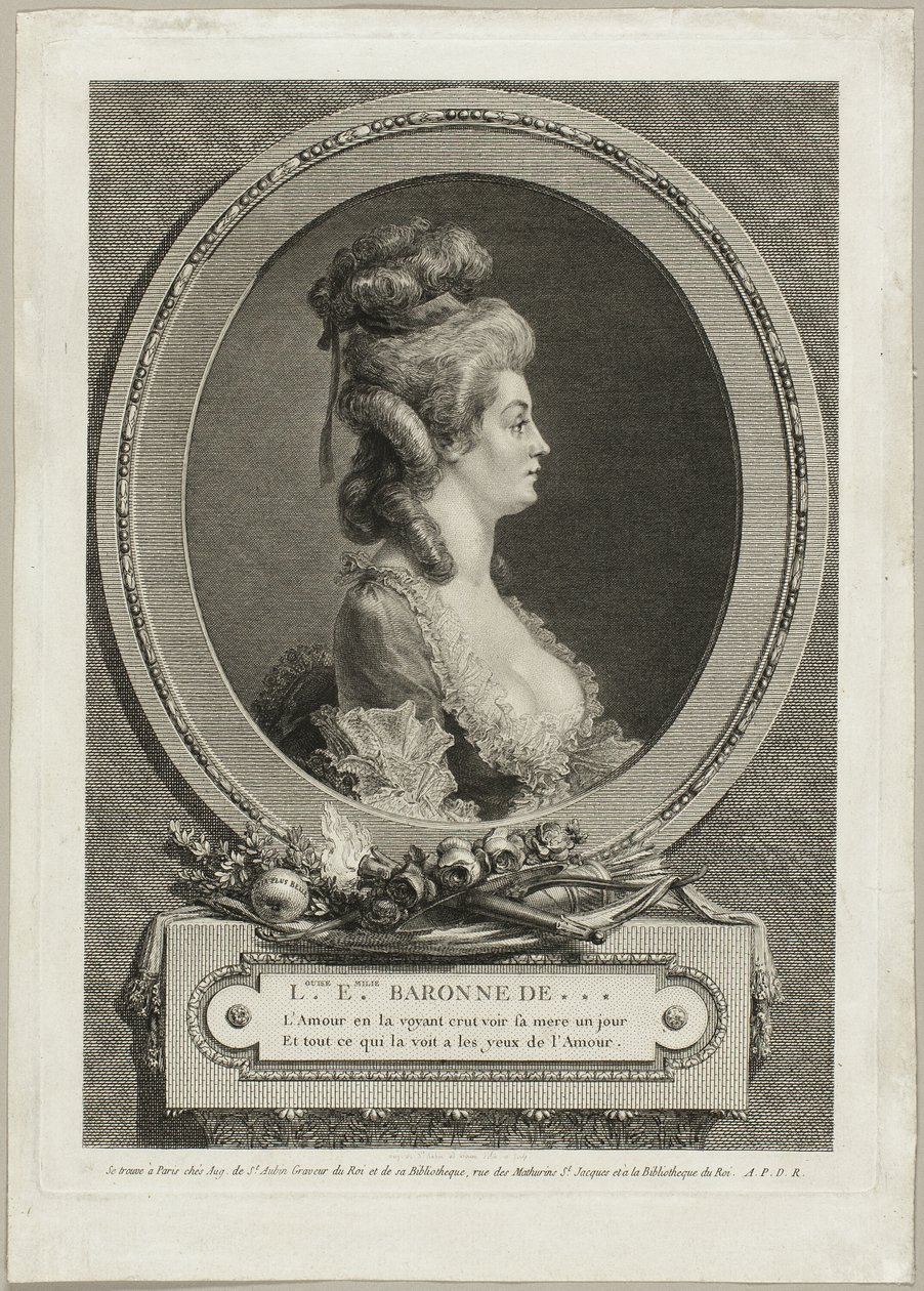 Louise Émilie, Baroness of *** - Augustin de Saint Aubin