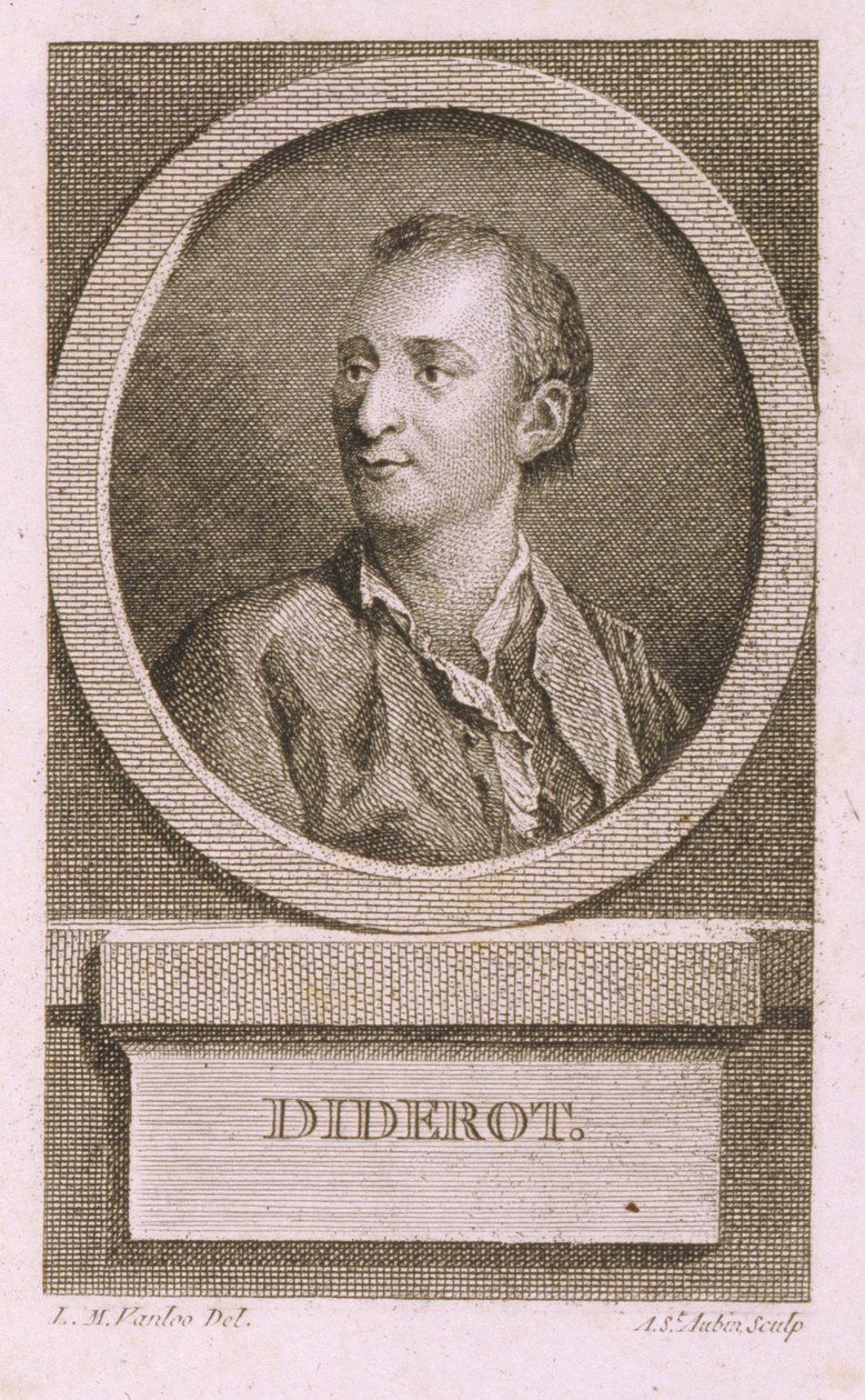Portrait de Denis Diderot, 1713-1784 - Augustin de Saint Aubin