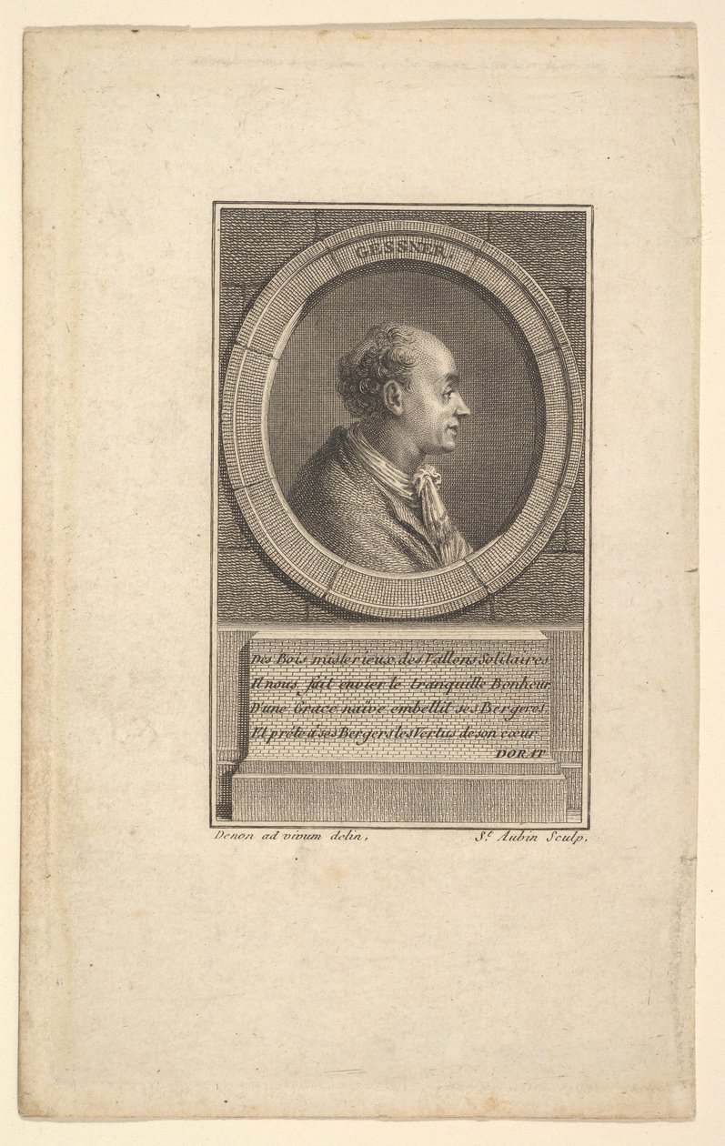 Portrait de Gessner, 1775 - Augustin de Saint Aubin