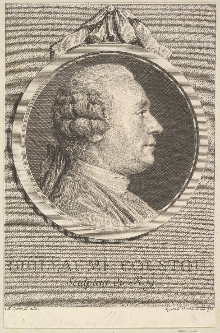 Portrait de Guillaume Coustou, 1770 - Augustin de Saint Aubin