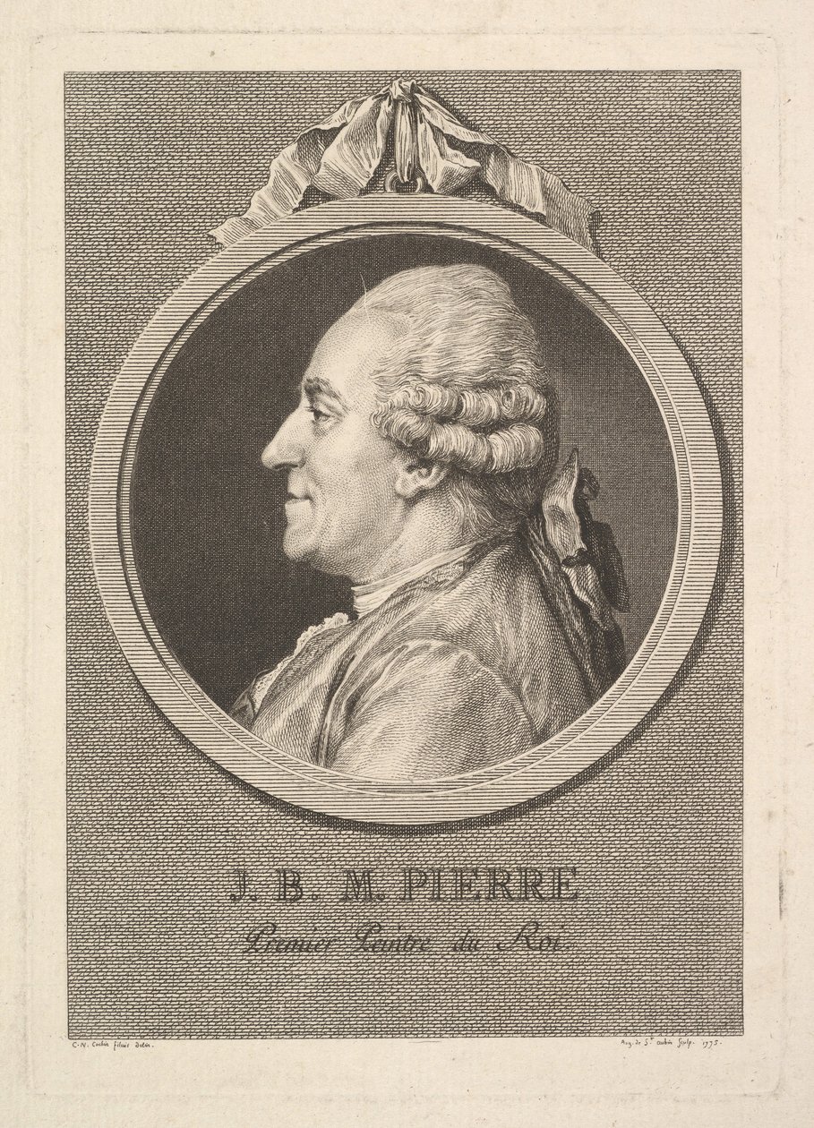 Portrait de Jean-Baptiste-Marie Pierre, 1775 - Augustin de Saint Aubin
