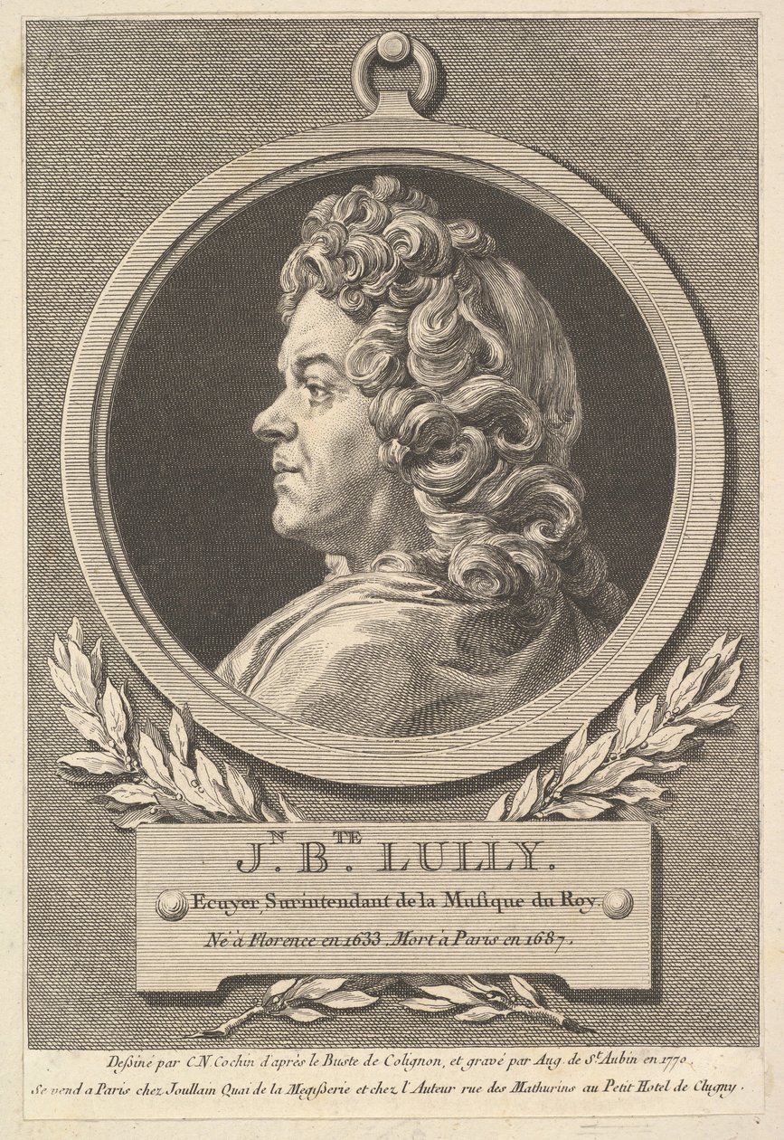 Portrait de Jean-Baptiste Lully, 1770 - Augustin de Saint Aubin