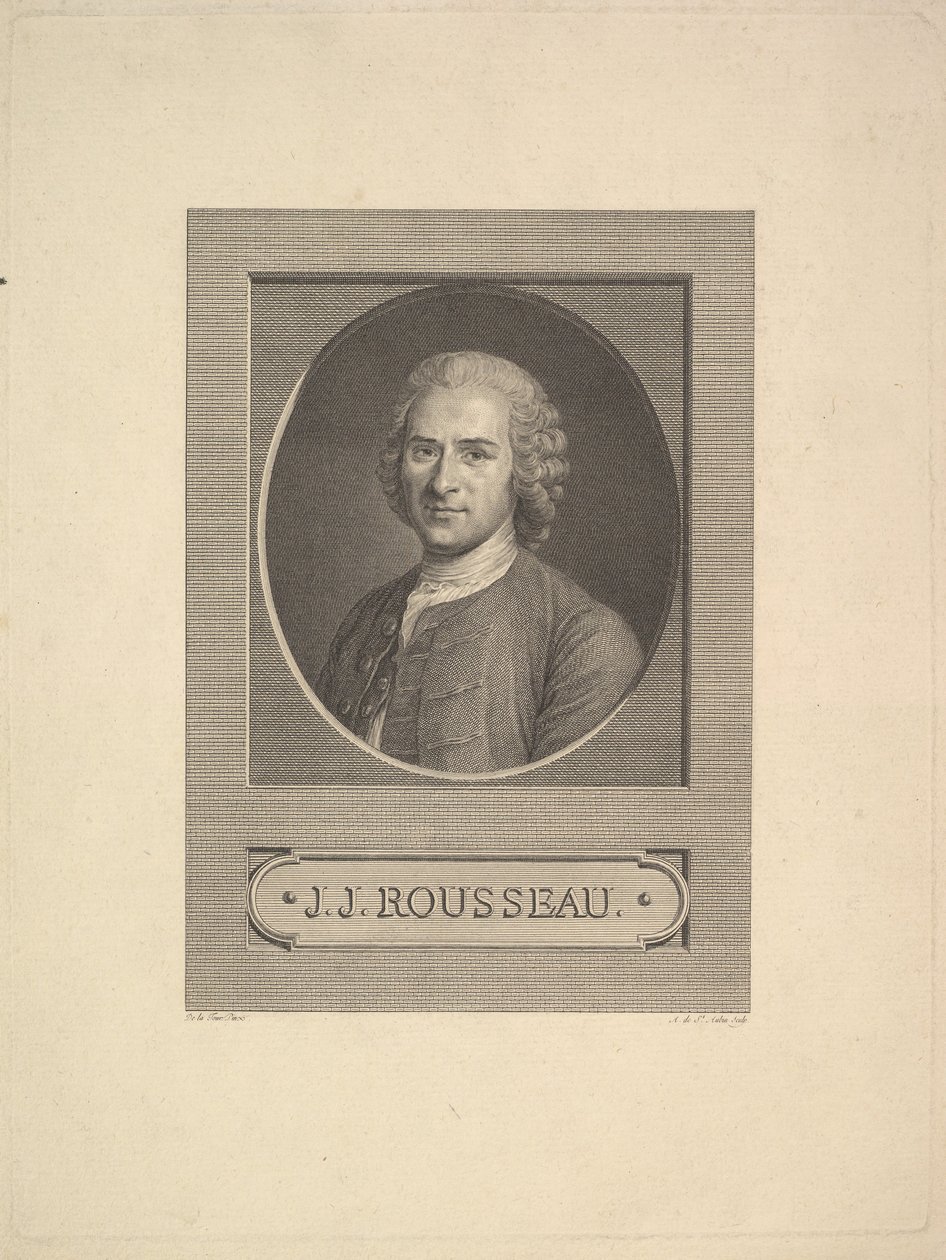 Portrait de Jean-Jacques Rousseau - Augustin de Saint Aubin