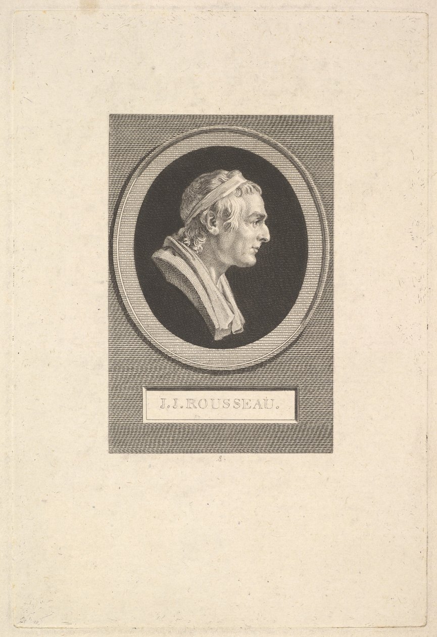 Portrait de Jean-Jacques Rousseau - Augustin de Saint-Aubin