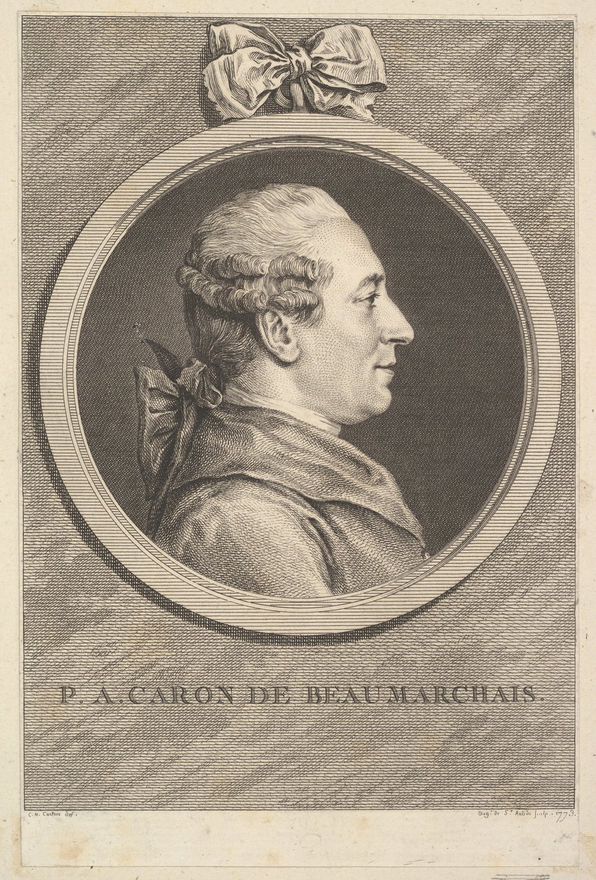 Portrait de P. A. Caron de Beaumarchais, 1773 - Augustin de Saint Aubin
