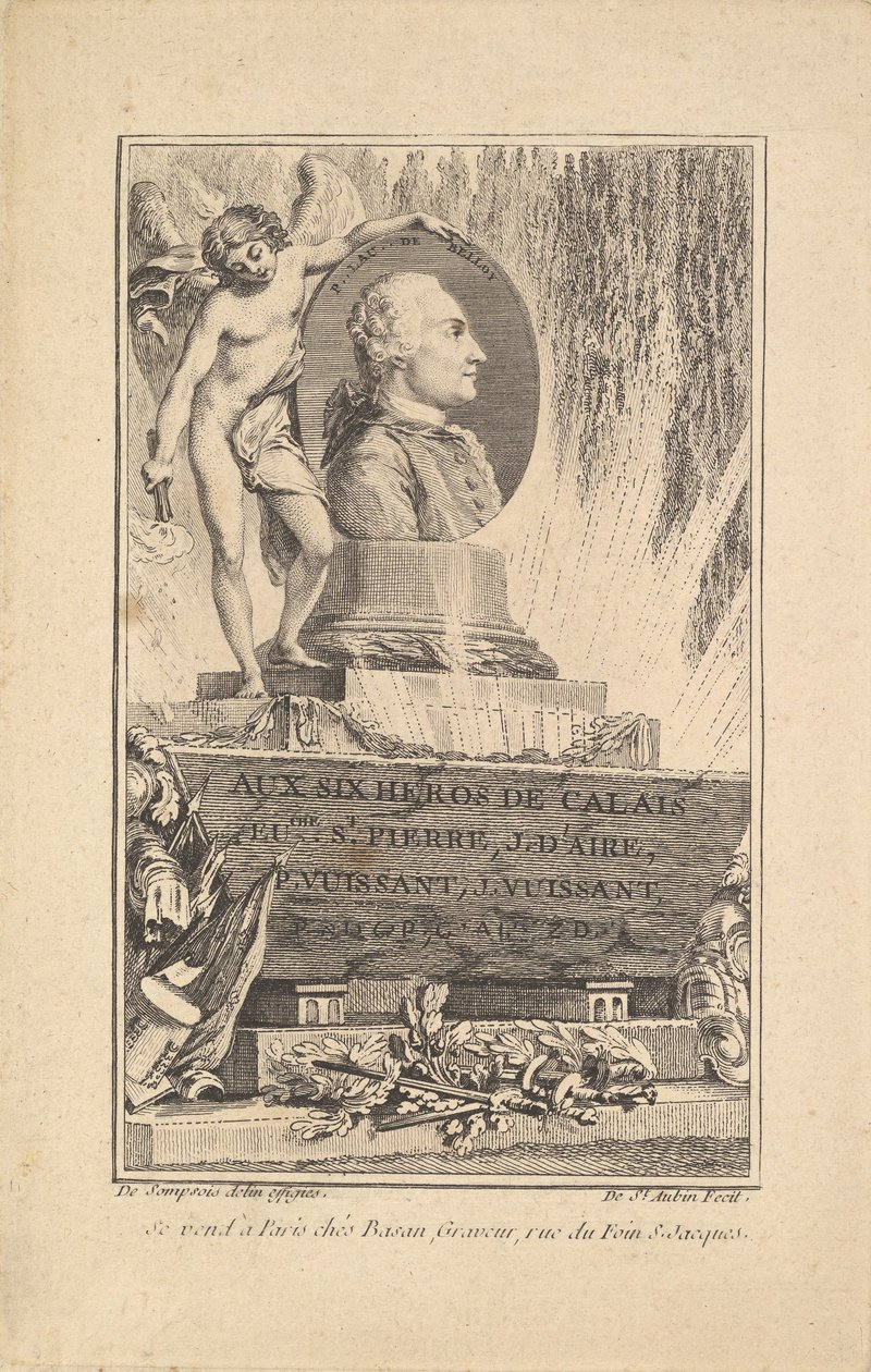 Portrait de Pierre Laurent de Belloy - Augustin de Saint Aubin