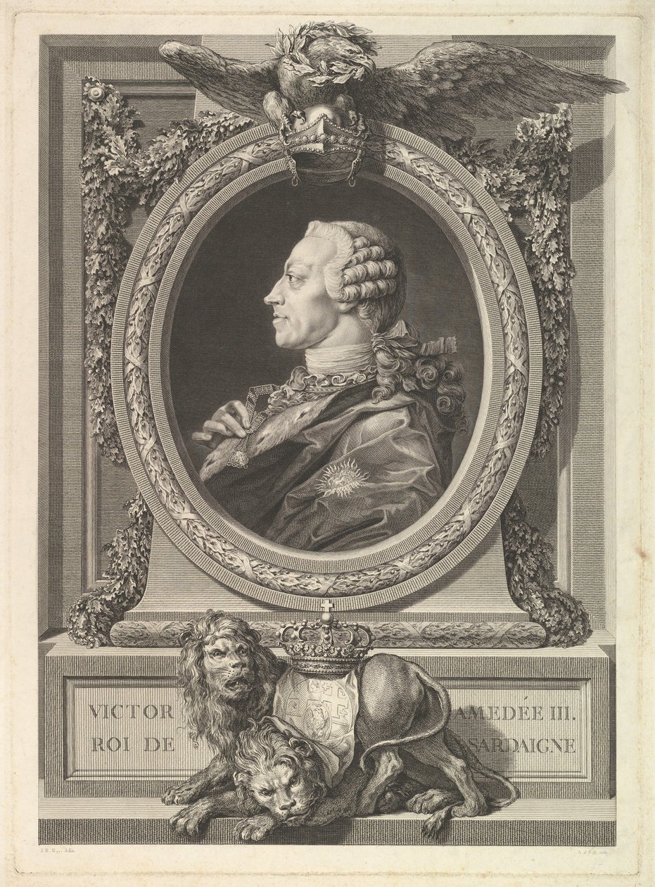 Portrait de Victor-Amédée III, roi de Sardaigne, 1777 - Augustin de Saint Aubin