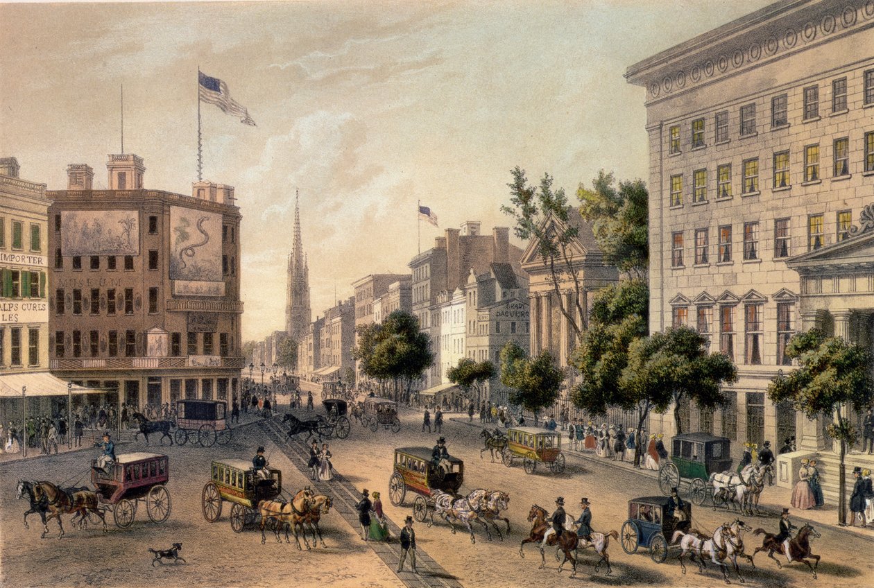 Broadway, New York, gravé par Deroy, publié par Goupil et Cie - Augustus Kollner