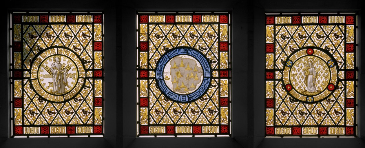 Fenêtres du salon avec des rondelles néerlandaises - Augustus Welby Northmore Pugin