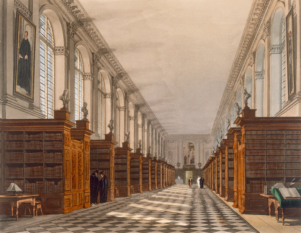 Intérieur de la bibliothèque du Trinity College, Cambridge, de L