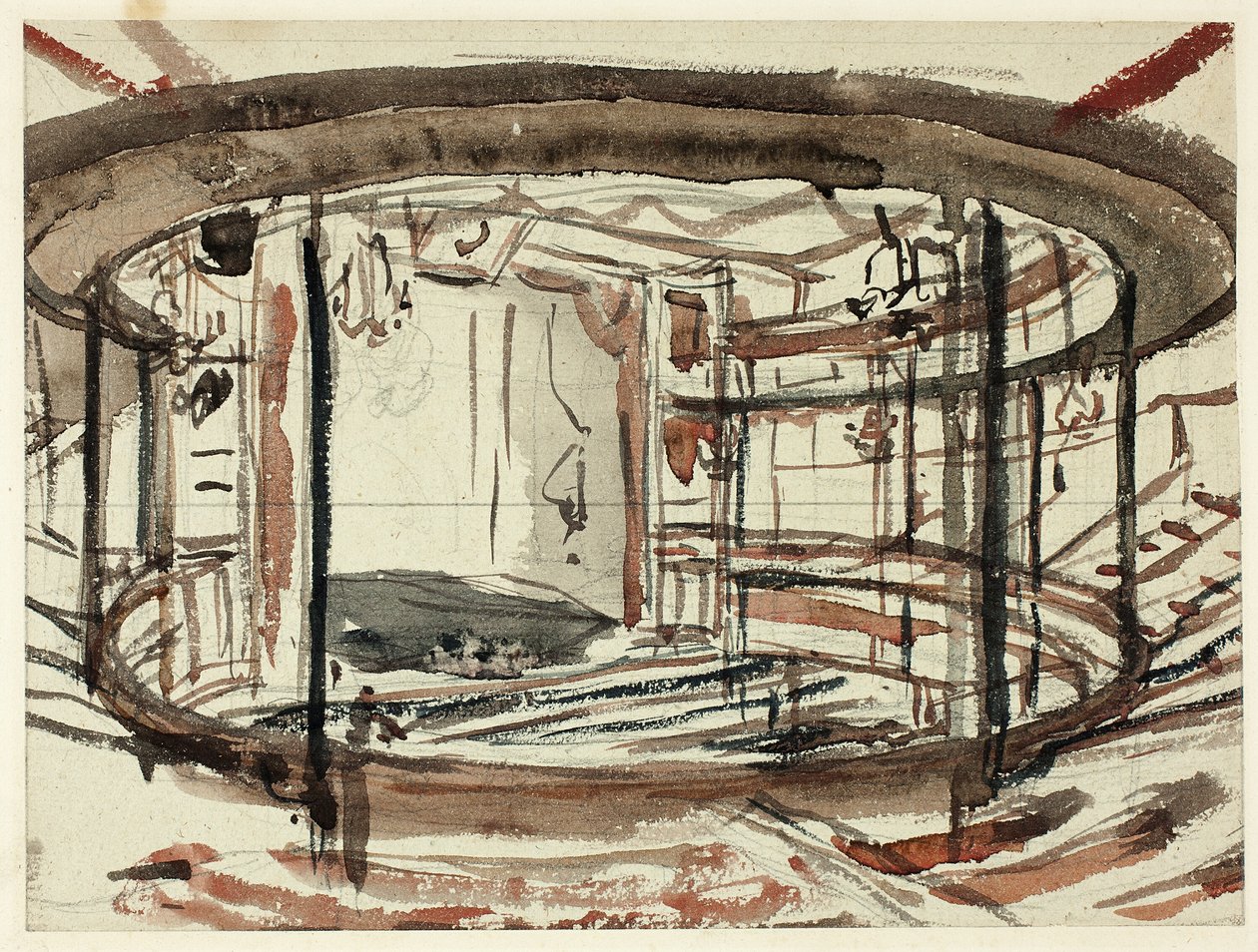 Étude pour le théâtre Sadlers Wells - Augustus Charles Pugin