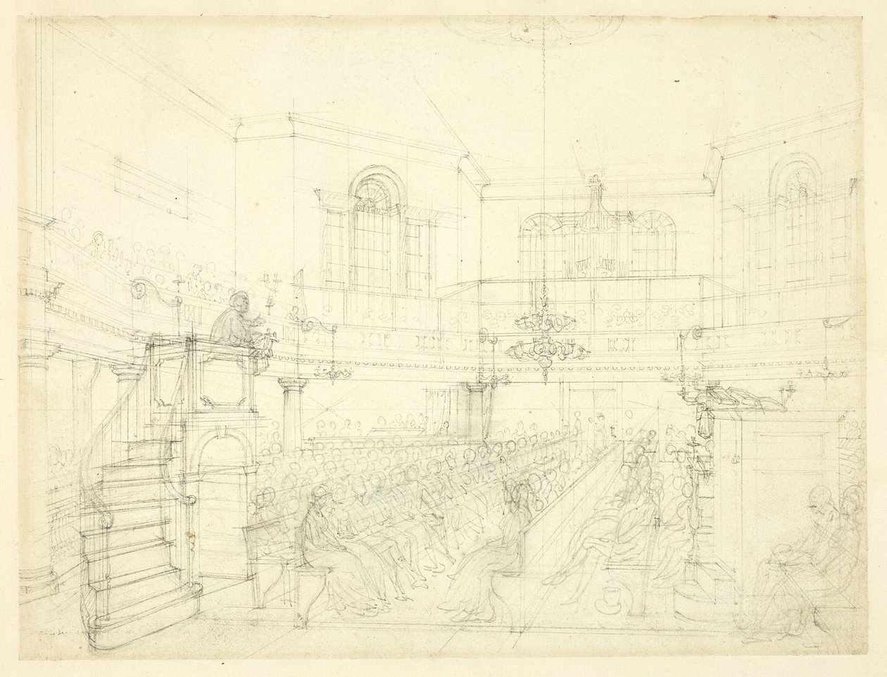 Étude pour la Magdalen Chapel, du Microcosme de Londres - Augustus Charles Pugin