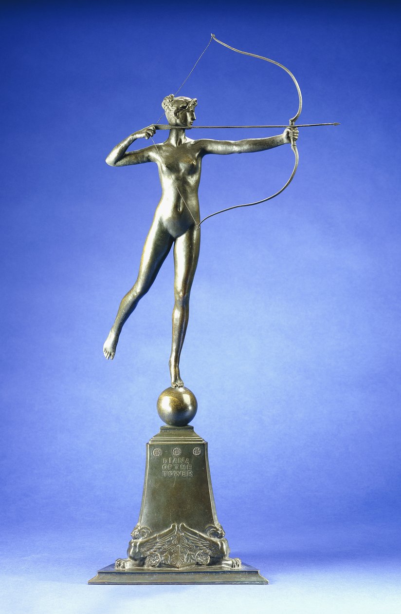 Diane de la Tour", une figure en bronze, 1899 - Augustus Saint Gaudens
