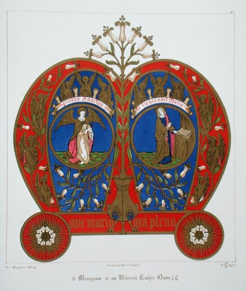 Monogramme du nom de notre Sainte Dame, de 