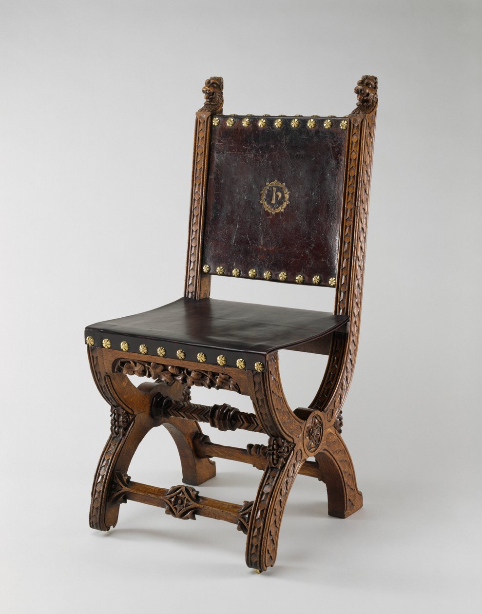 Chaise à cadre en X, fabriquée par John Webb - Augustus Welby Northmore Pugin