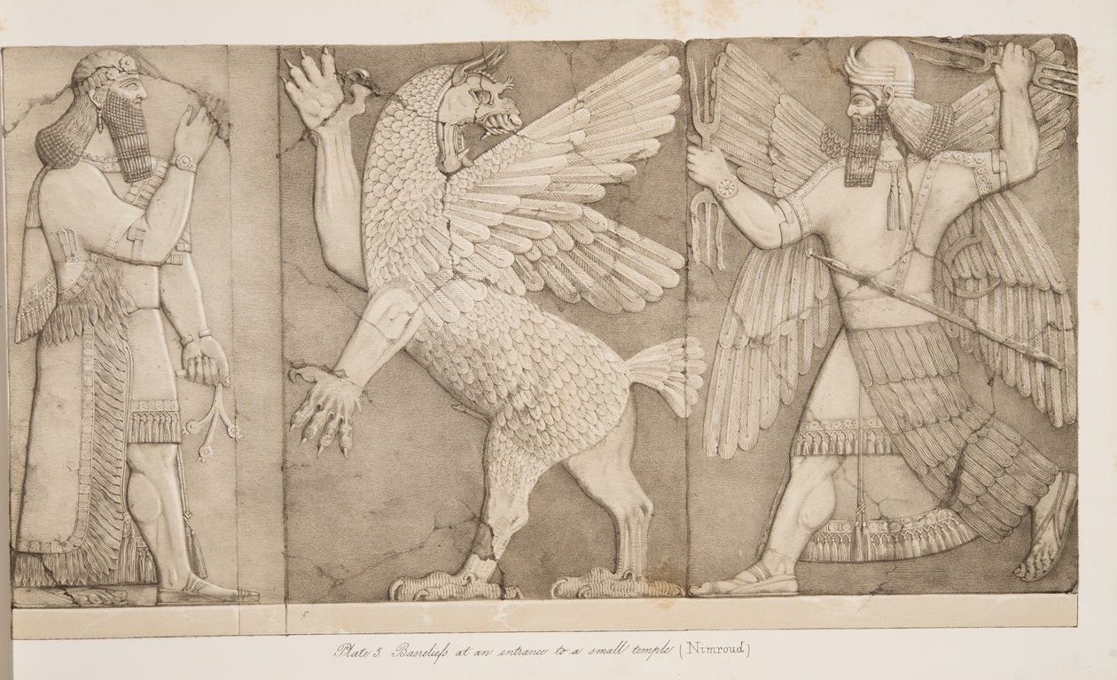 Bas-reliefs à une entrée d
