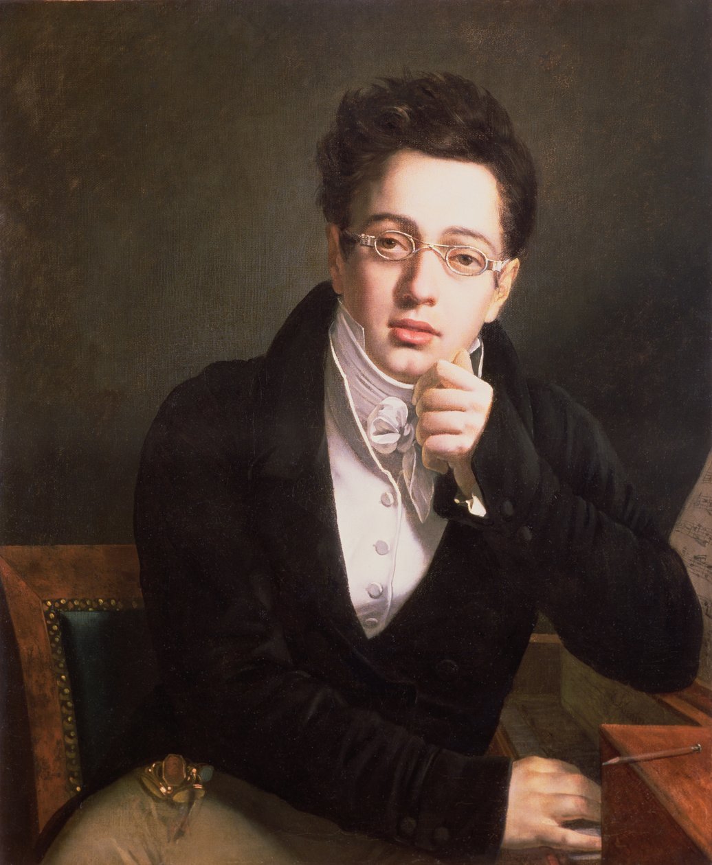 Portrait de Franz Schubert (1797-1828), compositeur autrichien, âgé de 17 ans, vers 1814 - Austrian School