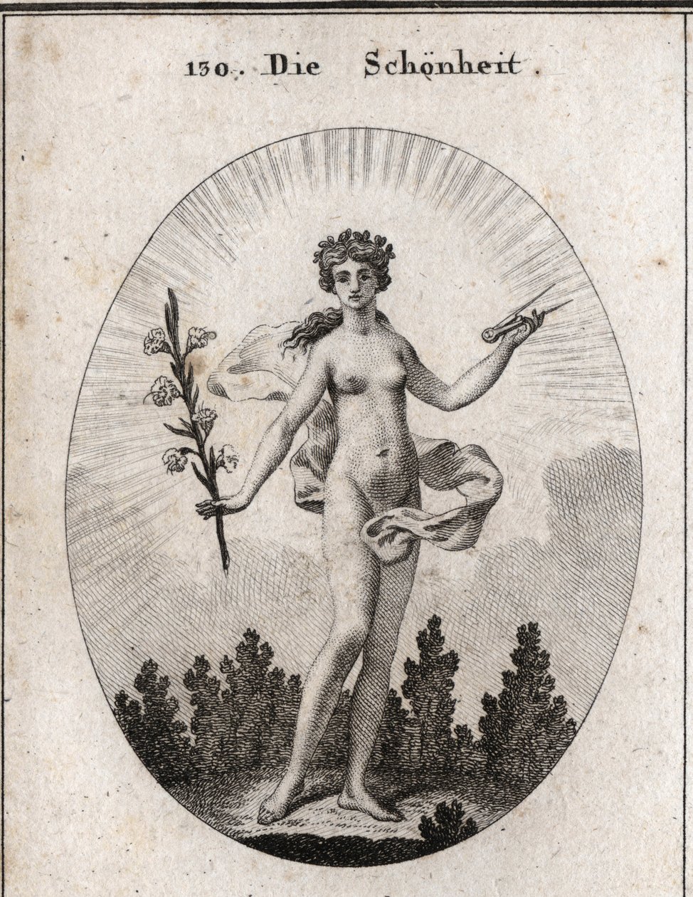 Allégorie de la beauté. Le compas est l