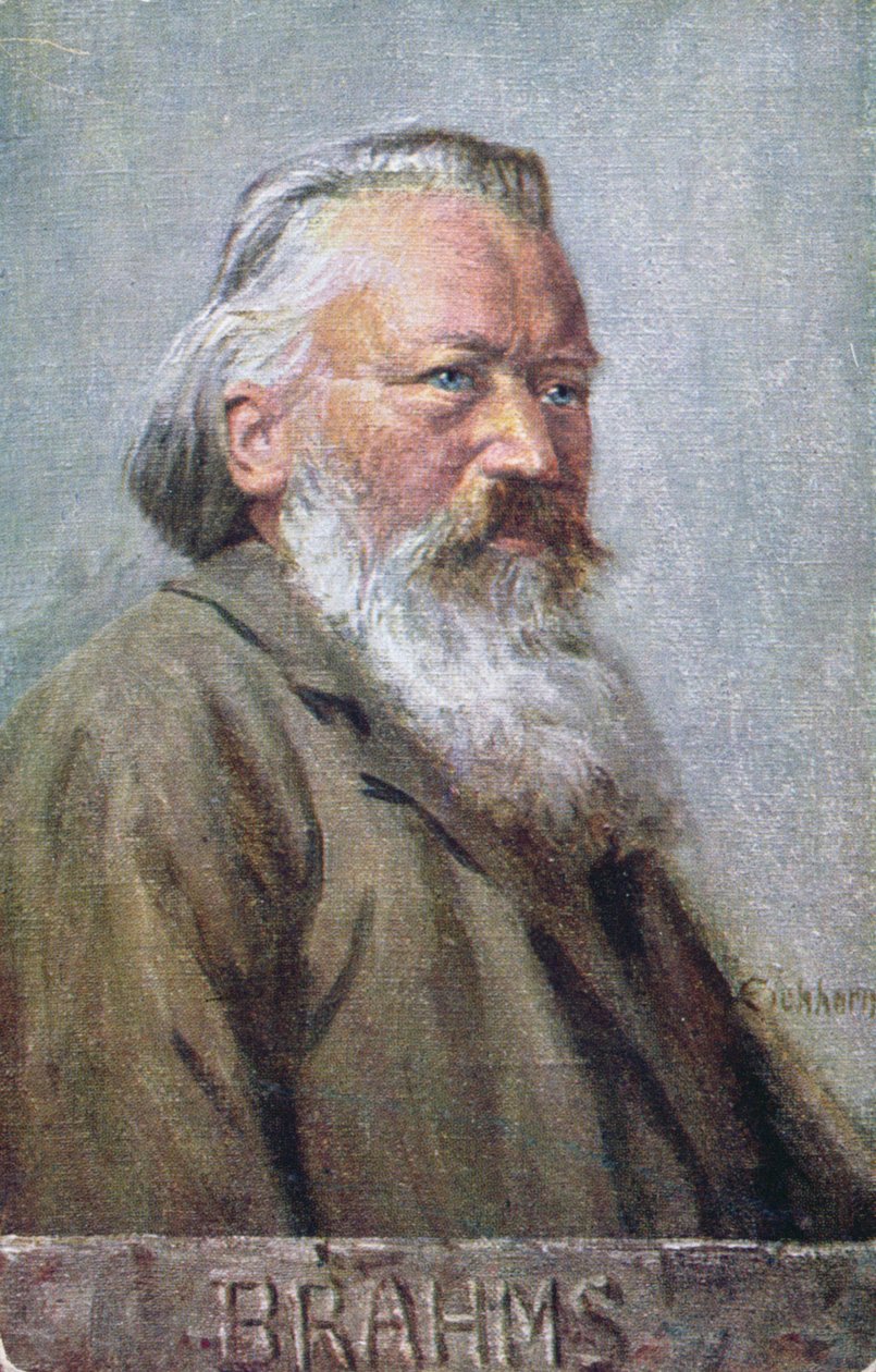 Carte postale représentant Johannes Brahms c.1910 - Austrian School