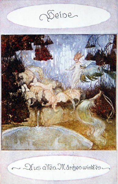 La sagesse des vieux contes de fées, illustration pour un poème de Heinrich Heine - Austrian School