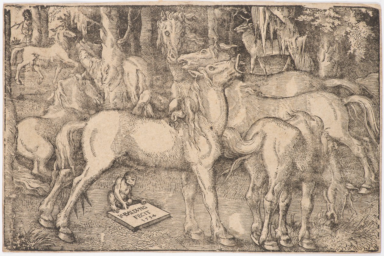 Groupe de sept chevaux - Baldung