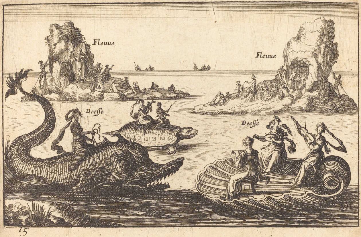 Déesses sur la Rivière - Balthasar Moncornet after Remigio Cantagallina