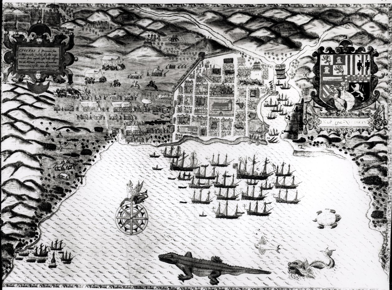 Santiago, Cap-Vert, 1589 - Baptista Boazio