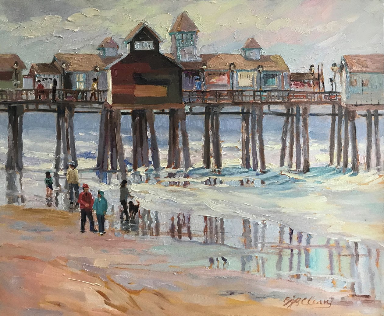 Scène de plage du Maine - Barbara Cleary