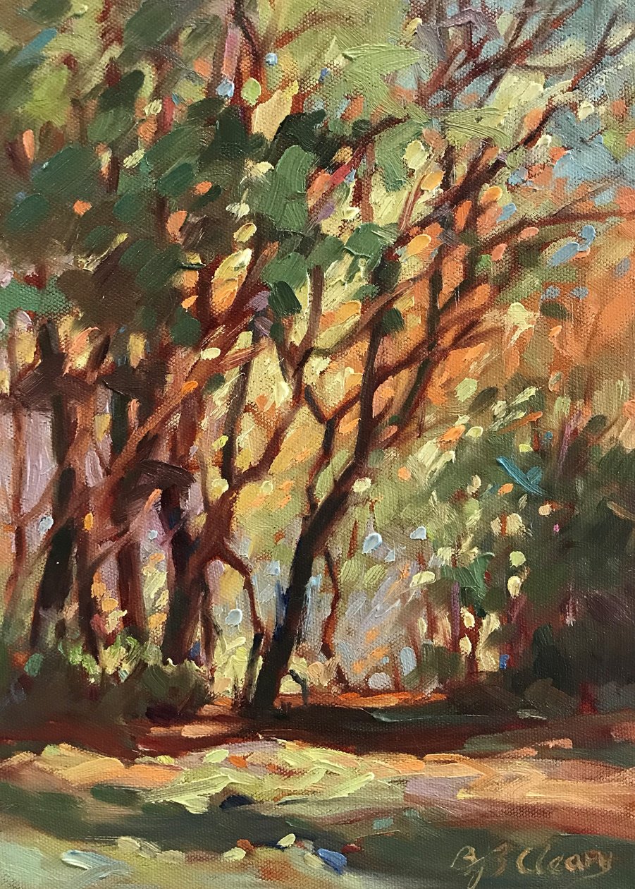 Shadow Lane, vers 1990-2000 (huile sur toile) - Barbara Cleary