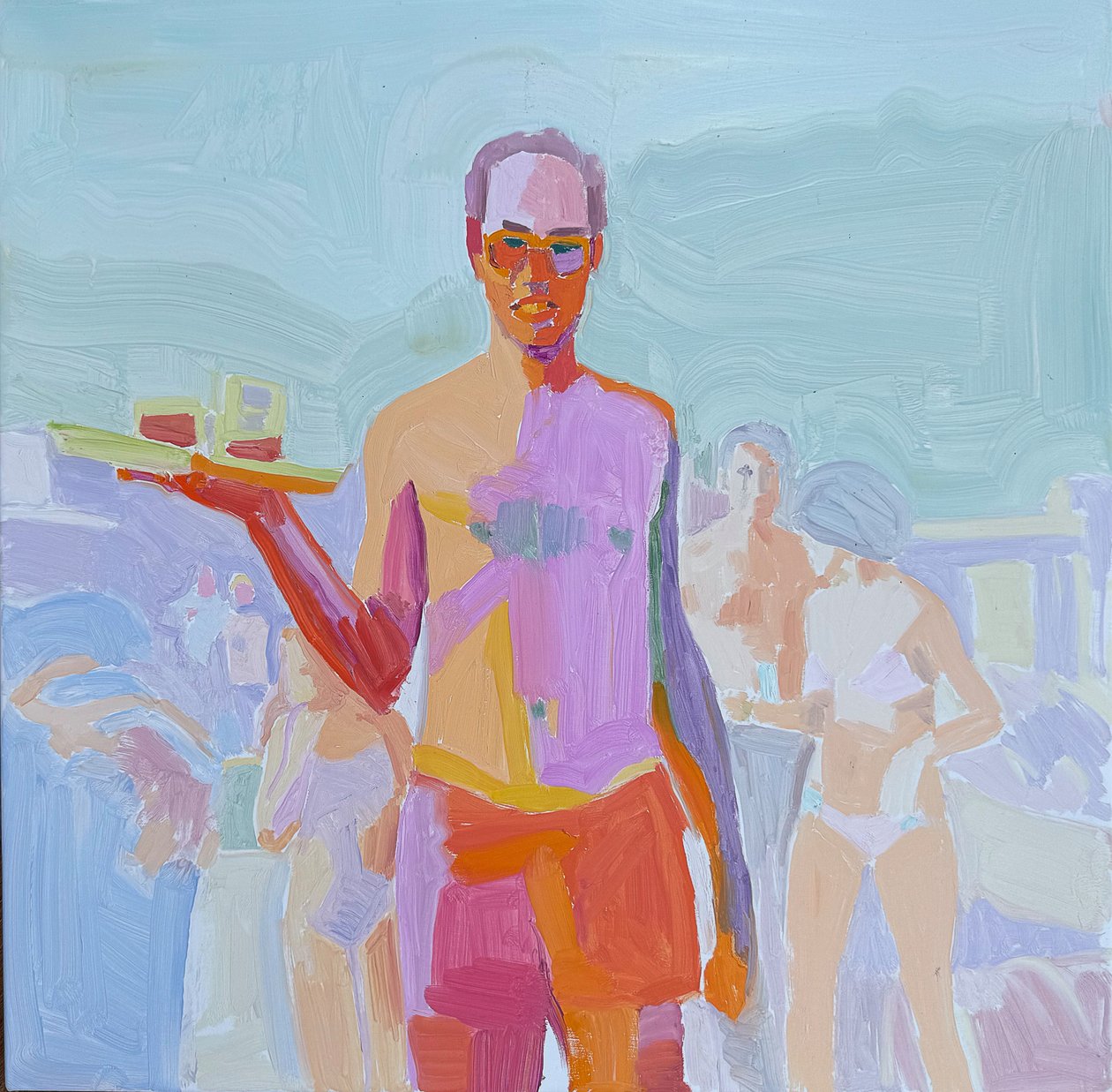 down the islands, 2021, huile sur toile - Barbara Hoogeweegen