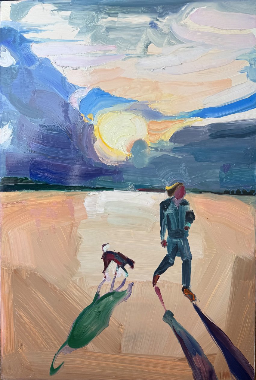vent précoce, 2024, huile sur panneau - Barbara Hoogeweegen