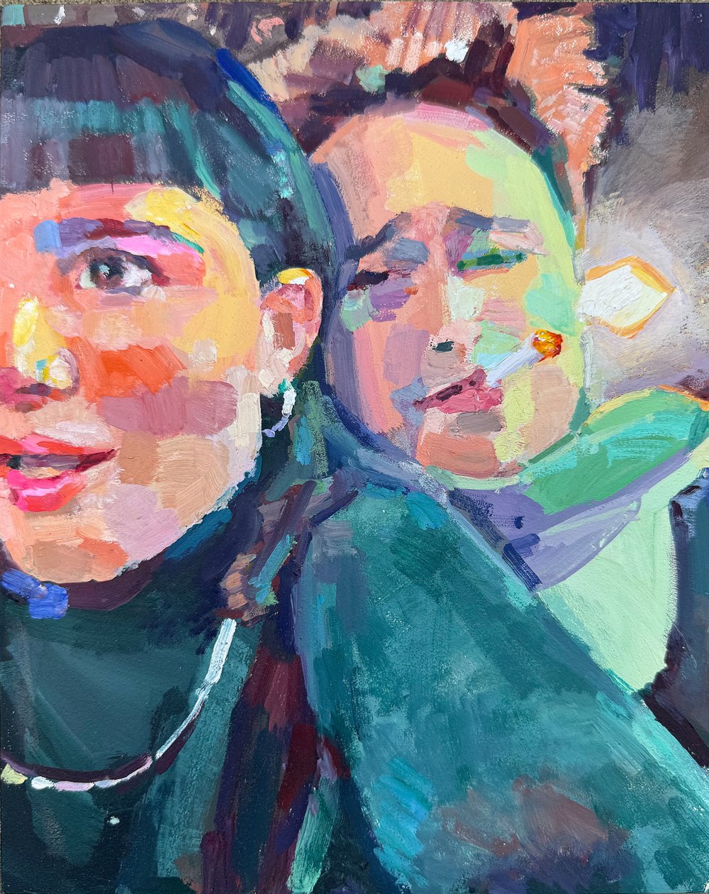 unité extatique, 2025, huile sur panneau - Barbara Hoogeweegen