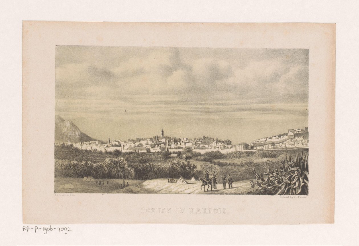 Vue de Tétouan au Maroc - Barend Leonardus Hendriks