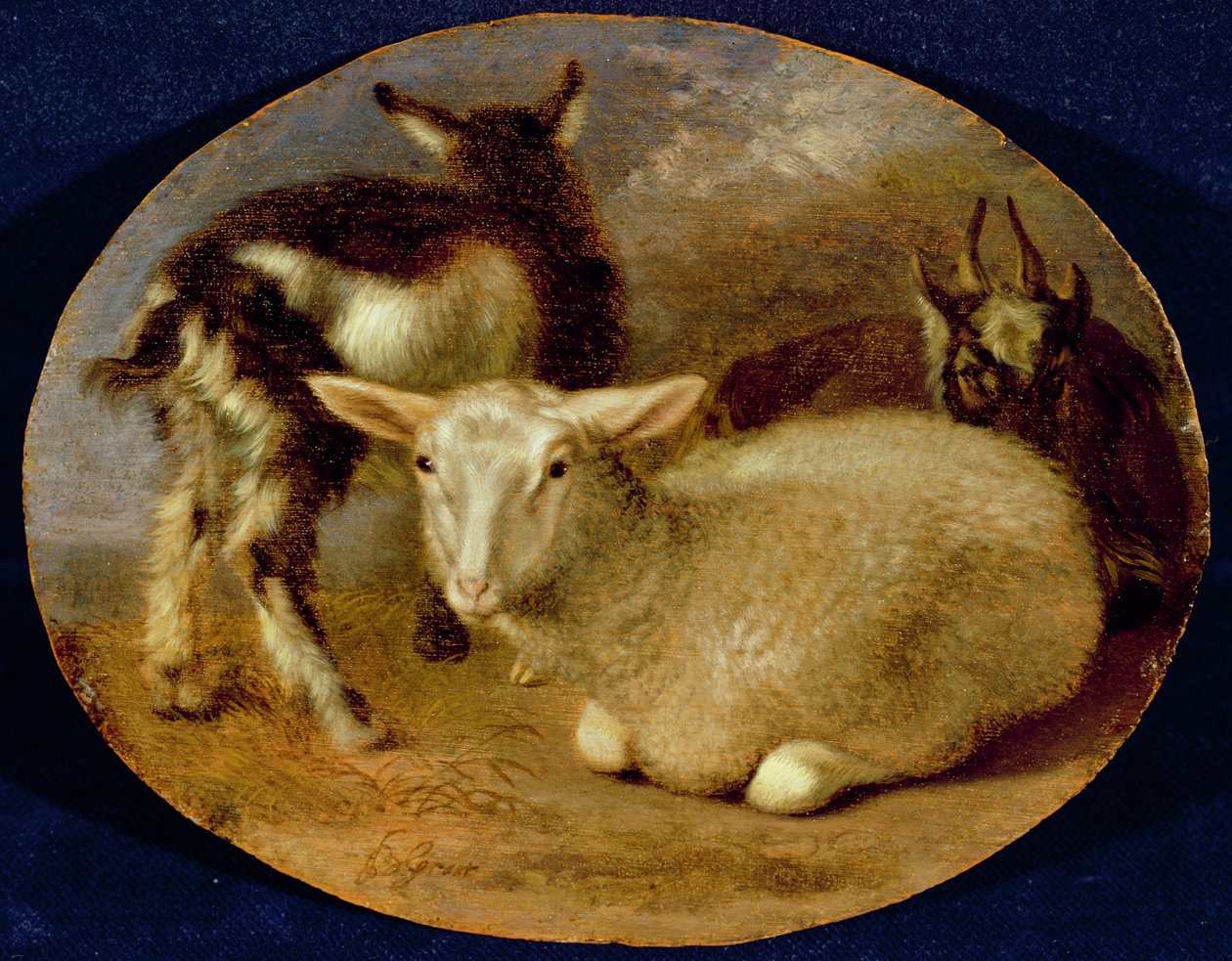 Un agneau avec un chevreau et une chèvre - Barend Graat