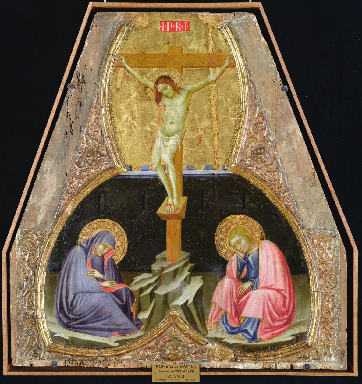 Crucifixion avec la Vierge et Saint Jean-Baptiste - Barnaba da Modena