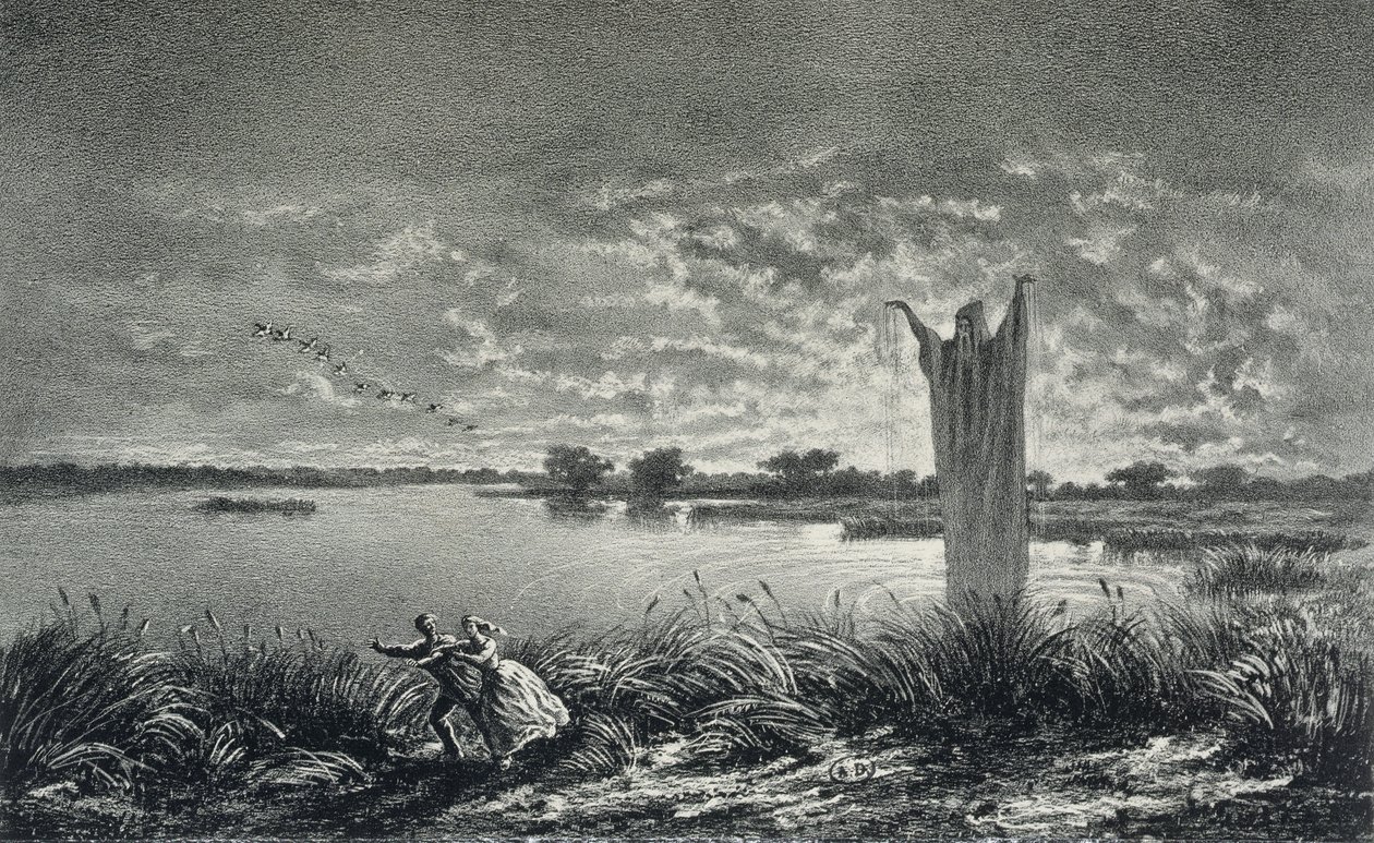 Le Moine des Étangs-Brisses, illustration pour 