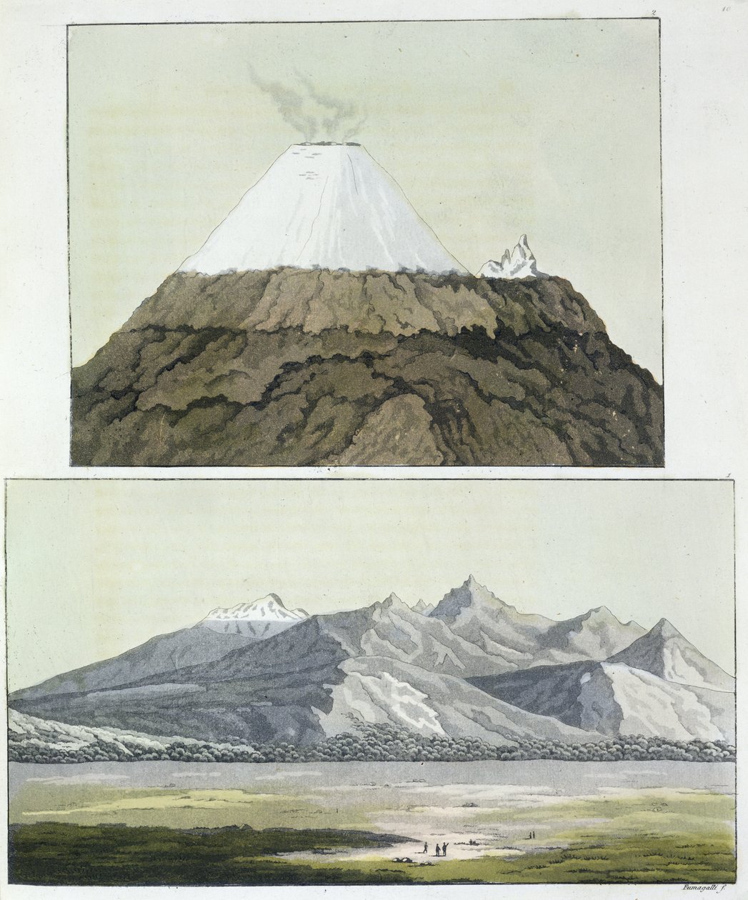 Sommet du Cotopaxi (en haut), et l
