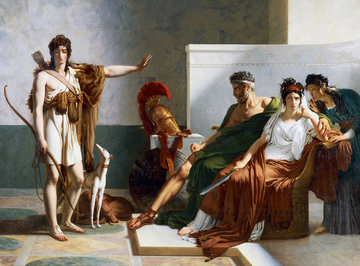 Hippolyte rejette les accusations de Phèdre - Baron Pierre-Narcisse Guerin