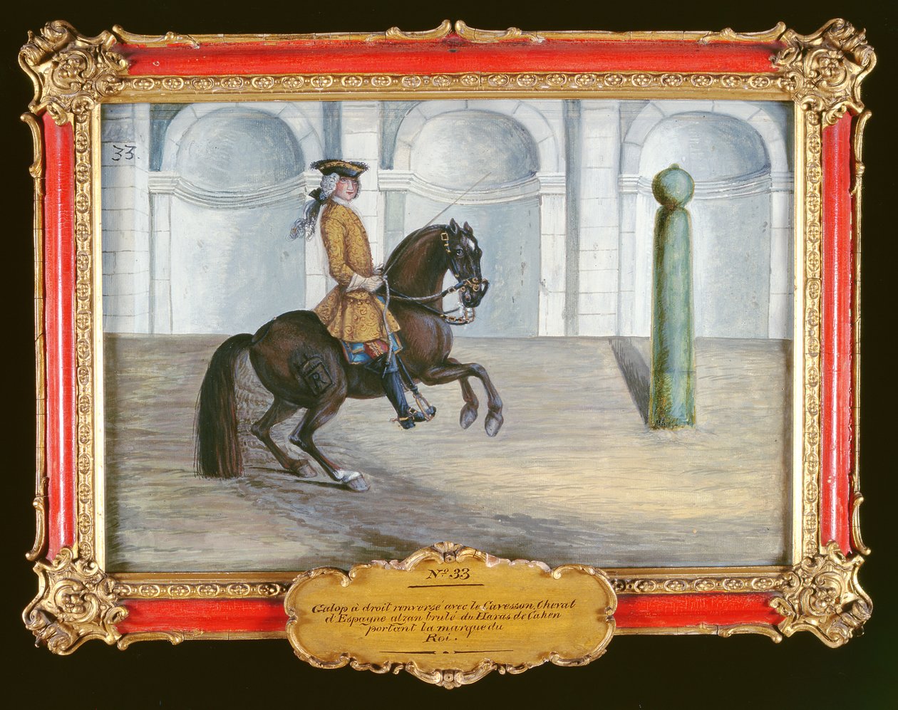 No. 33 Un cheval espagnol de la Haute École Espagnole exécutant un mouvement de dressage - Baron Reis Eisenberg