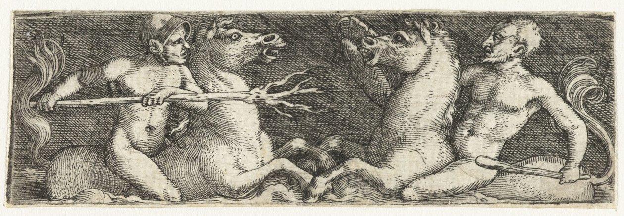 Deux tritons combattants - Barthel Beham