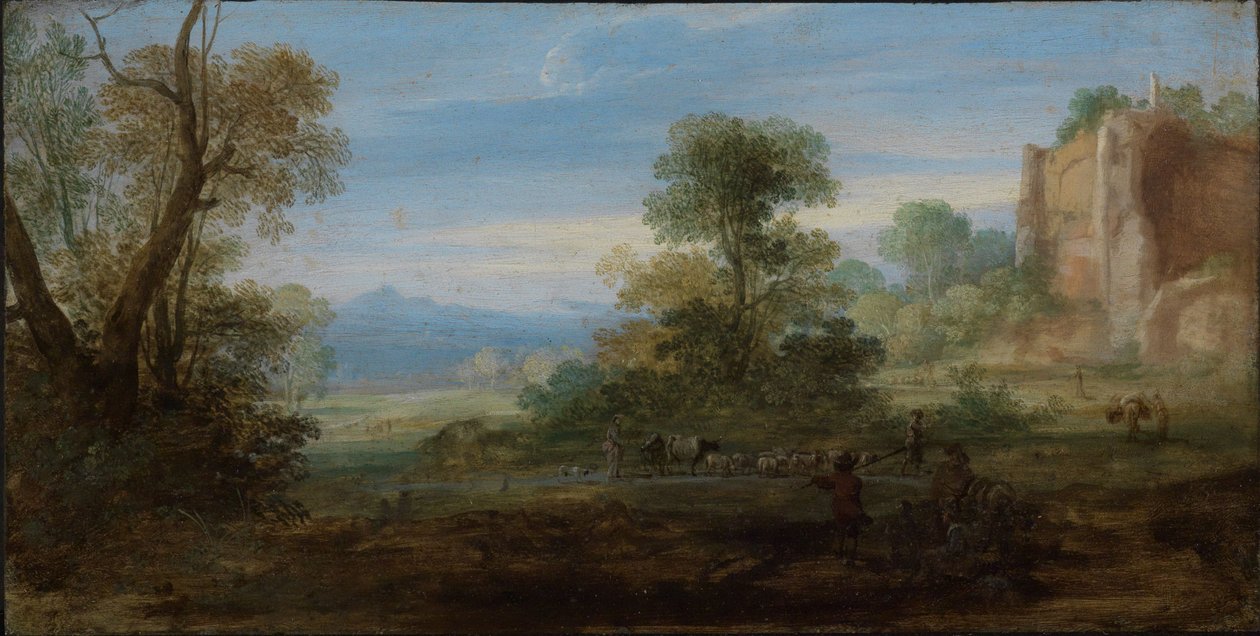 Paysage italien avec des ruines antiques - Bartholomeus Breenbergh