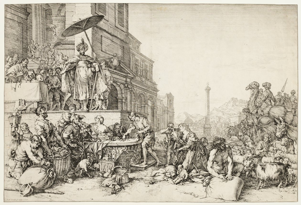 Joseph distribuant du grain en Égypte - Bartholomeus Breenbergh