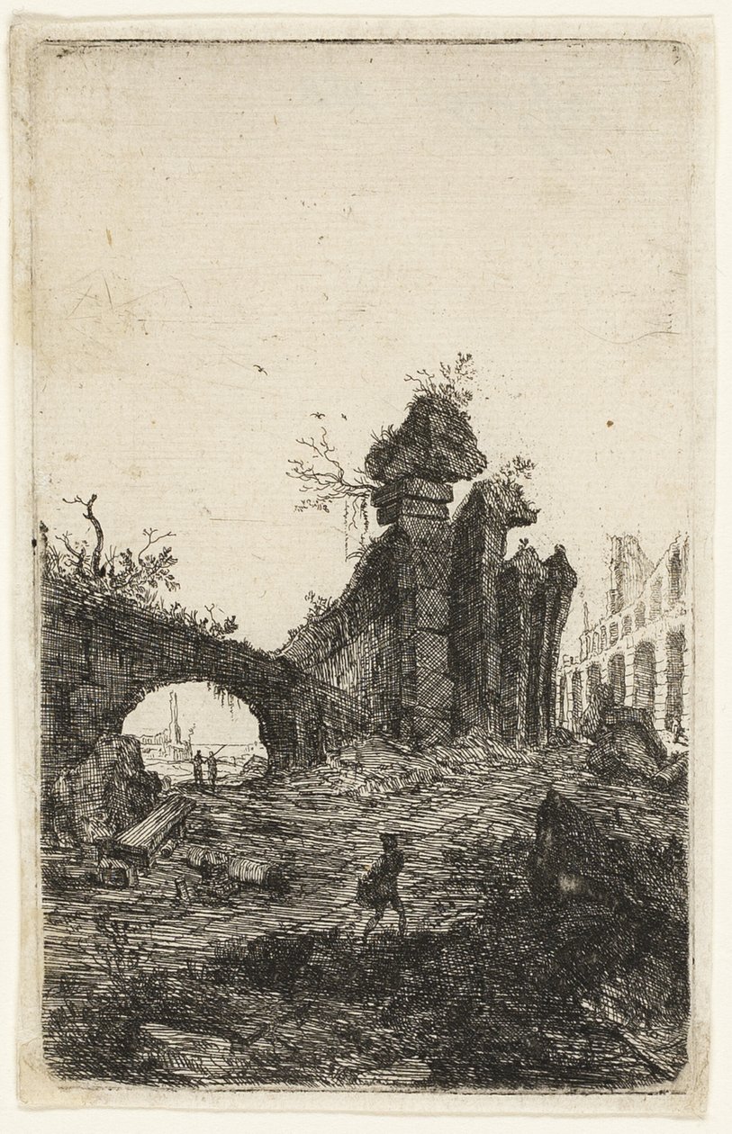 Ruines du Colisée, planche 10 de Les Ruines de Rome - Bartholomeus Breenbergh