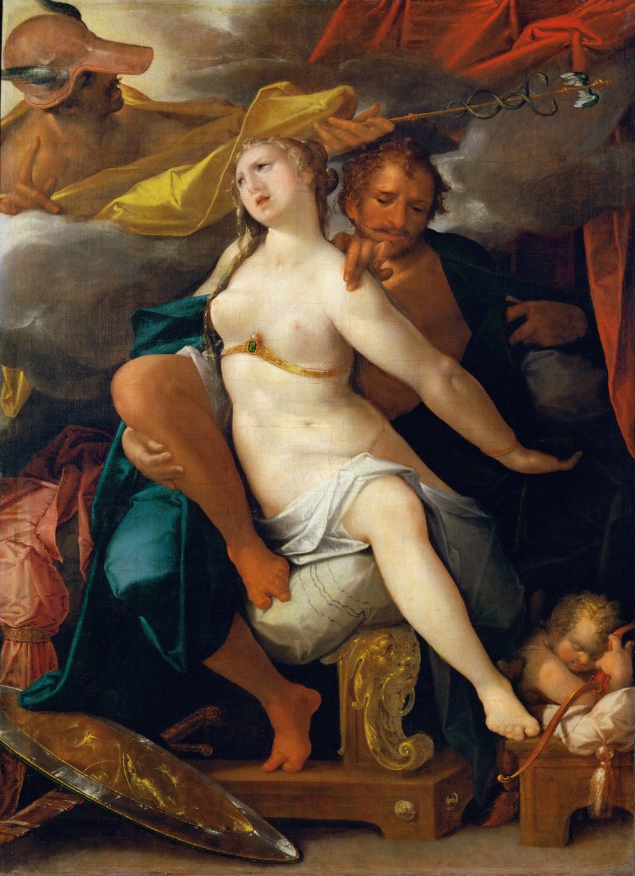 Vénus et Mars avertis par Mercure - Bartholomeus Spranger