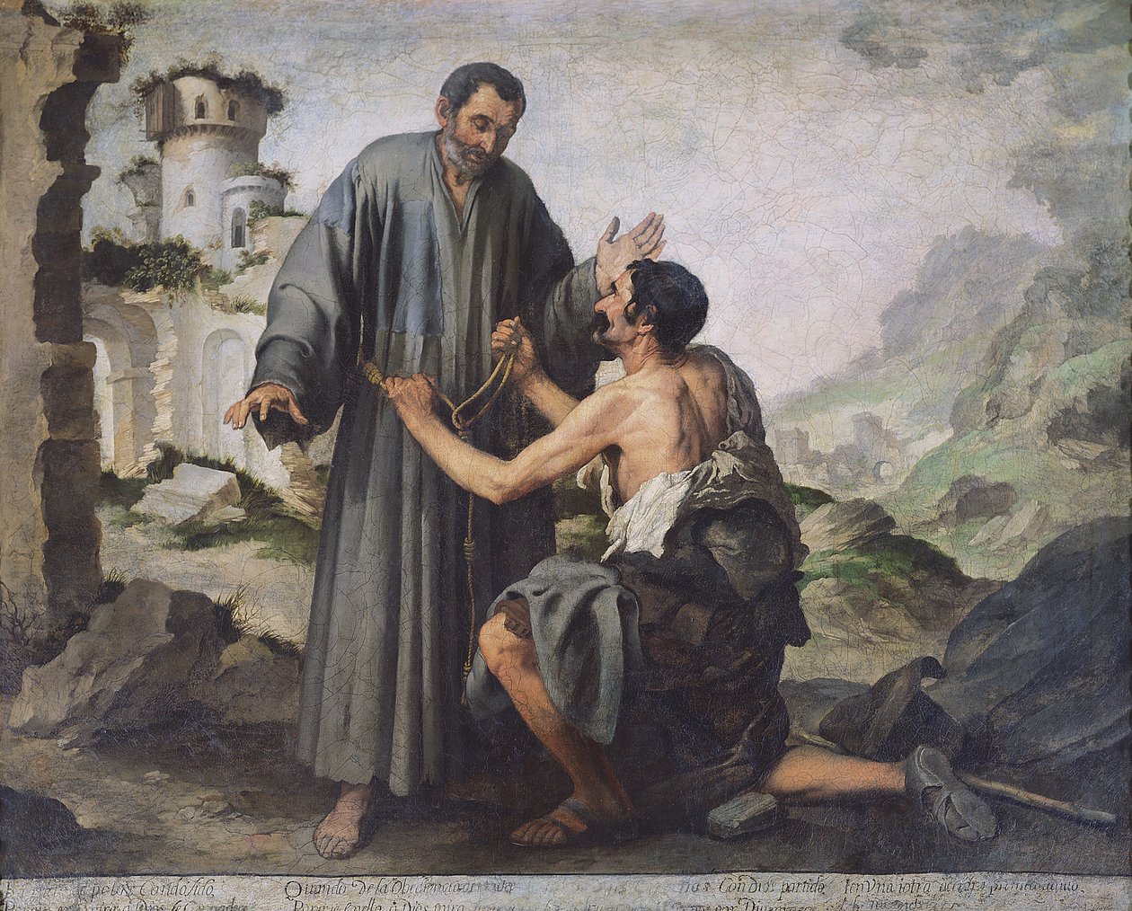 Fray Ginepero et le pauvre homme - Bartolomé Esteban Murillo