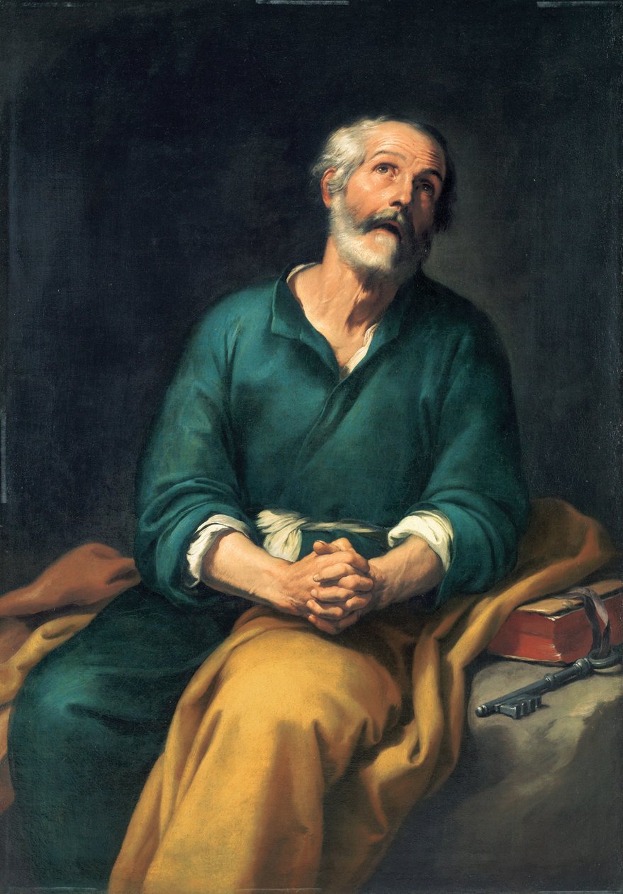 Espagnol : San Pedro en lágrimas Saint Pierre en larmes - Bartolomé Esteban Murillo