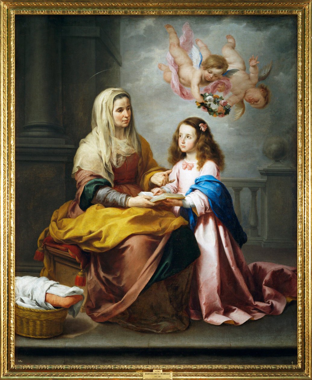 Sainte Anne et la Vierge (peinture sur toile) - Bartolome Esteban Murillo