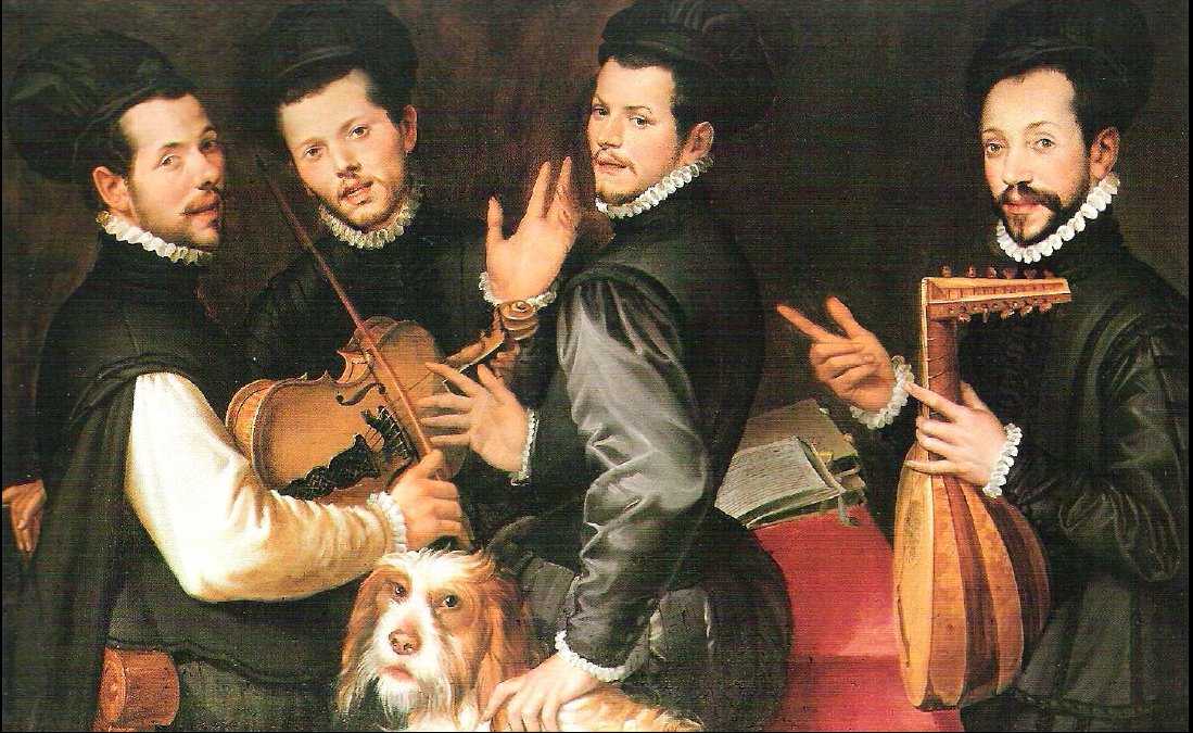 Portrait des quatre frères Monaldini - Bartolomeo Passarotti