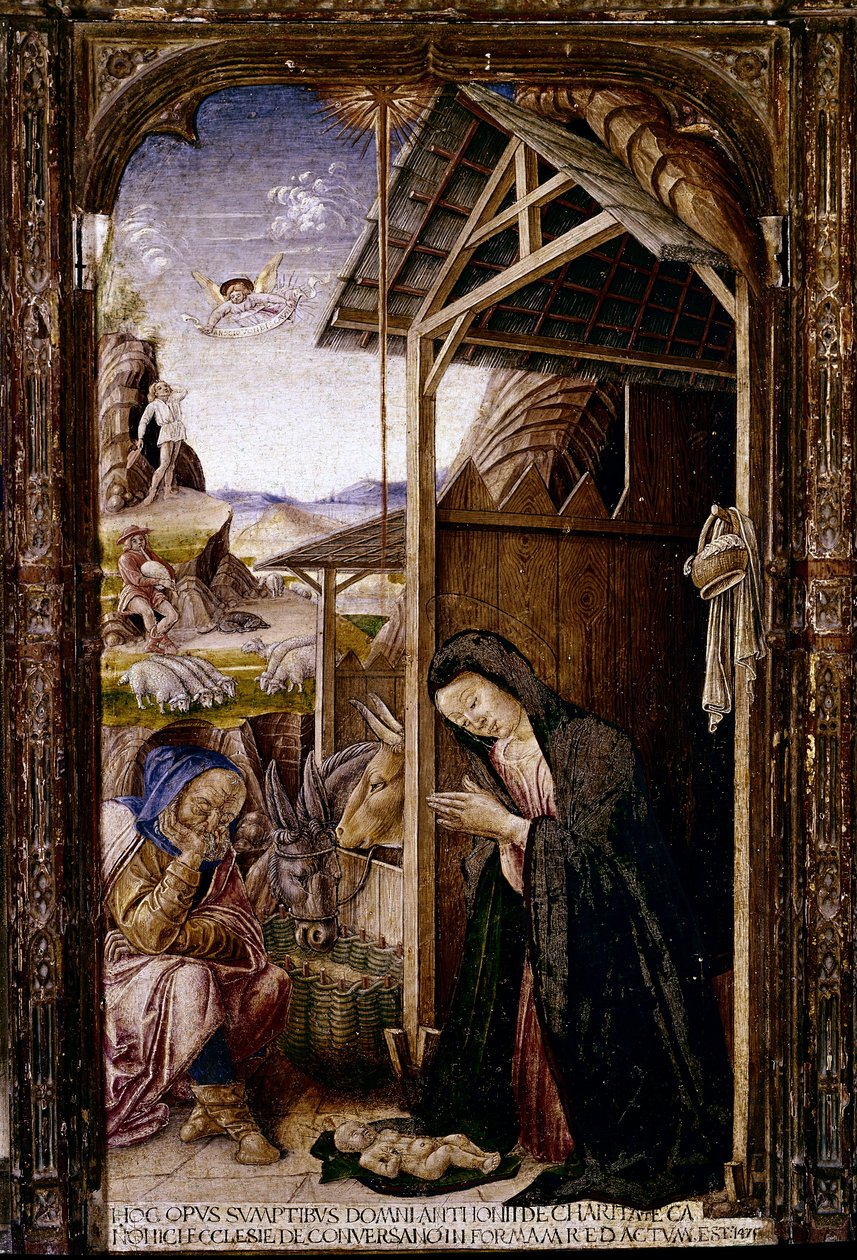 Polyptyque de Conversano, détail de la Nativité - Bartolomeo (and workshop) Vivarini